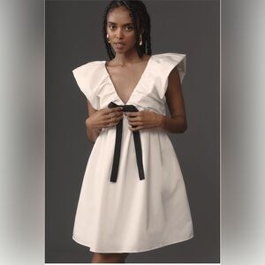 Anthropologie Endless Rose Mini Dress Ivory